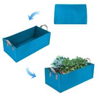 Cama alta de tela para jardín, bolsa de fieltro cuadrada para plantar flores, ETA de verduras con asa, plantación, 1 pieza - details 1