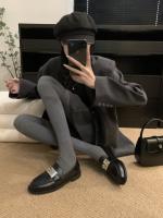 Mocasines perezosos con bloqueo de metal de un pedal, nuevos zapatos de cuero pequeños con plataforma de cabeza redonda de estilo británico - details 4