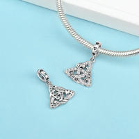 Abalorio de Plata de Ley 925 auténtica, colgante de estrella, Luna y sol brillante, compatible con Pulseras originales, collar DIY para mujer, regalo de joyería - details 14
