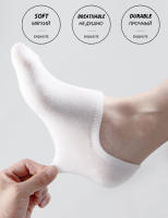 Calcetines invisibles de algodón y silicona para hombre, medias tobilleras antideslizantes, transpirables e informales, 5 pares - details 2