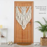 Tapiz colgante de pared de macramé, decoración de algodón, Bohemia, tejido a mano, estilo nórdico, sala de estar, decoración artística para el hogar, hermosos regalos - details 7