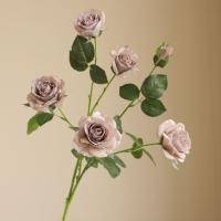 Rosa hidratante Artificial grande, 6 cabezales, simulación de tacto Real, ramas de flores rosas, flor falsa realista hecha a mano - details 10