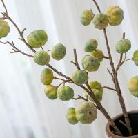 Ramas de calabaza artificiales de 12 frutas de planta verde, simulación realista hecha a mano, plantas falsas elegantes, decoración del hogar - details 1