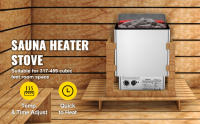 SucceBuy Calentador de sauna eléctrico de 9 KW, 380 V-415 V, unidad de control incorporada de acero inoxidable húmedo y seco, estufa de sauna - details 0
