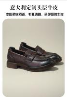 Nuevos zapatos de cuero para hombre, de cuero genuino de alta gama, zapatos de cuero vacuno puro con suela blanda - details 1