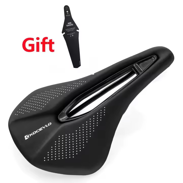 Asiento de Bicicleta EC90 Mtb Carretera Bicicleta Sillín PU Ultraligero Transpirable Cómodo Almohadilla Carreras Componentes Partes 240x143mm - 1