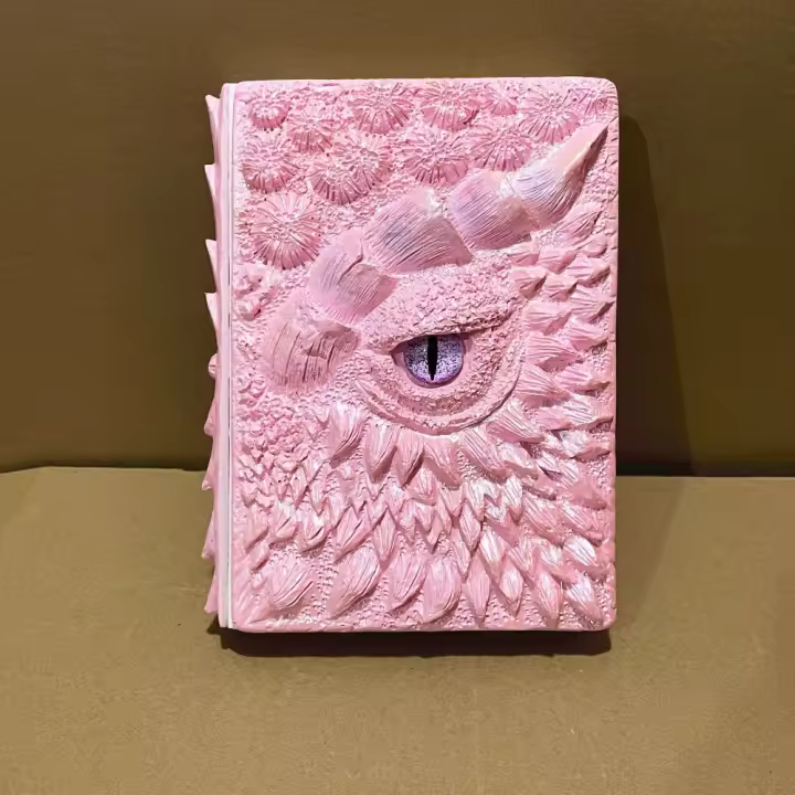 Cuaderno A5 con cubierta en relieve, escala de estrella de ojo de dragón, cuaderno en relieve, estilo mitología, textura de escala Vintage, cuaderno para niños - 1
