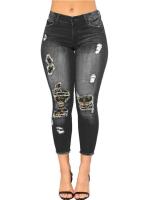 Vaqueros rasgados de cintura alta para mujer, pantalones cortos elásticos, moda coreana - details 3