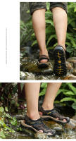 Sandalias de marca de verano para hombre, zapatillas de cuero genuino para hombre, sandalias de gladiador para playa para hombre, zapatos suaves y cómodos para caminar al aire libre - details 24