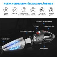 Aspiradora Portátil Inalámbrica Potente 120W, Seca y Medo para Coche, Oficina, Hogar, Sofá, Cabello - details 2