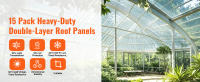 SucceBuy Paneles de invernadero de policarbonato, impermeables, con protección UV, resistentes a impactos para jardín - details 0