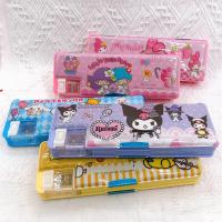 Estuche de Lápiz Doble Cara Sanrio Melody Hello Kitty Caja de Papelería Multifuncional con Afilador - details 2