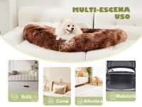Sofá cama nido para mascotas, manta curvada de felpa para perros y gatos de doble uso, lavable a máquina, adecuada para mascotas pequeñas y medianas - details 4