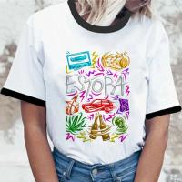 Camiseta de diseñador de manga para mujer, ropa de cómic de anime para niña, top de Estopa - details 3