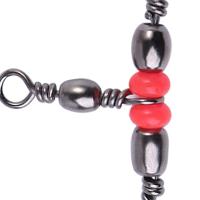 Con cuentas, anillo sólido de 3 vías, señuelo para anzuelo, línea de pesca giratoria, giratorios, conector de pesca, anillo de barril de rodamiento - details 2