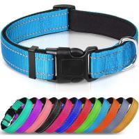 Collar reflectante para perros medianos y grandes, acolchado de neopreno suave, nailon transpirable, ajustable, 25 a 60 centímetros - details 7