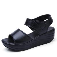 Sandalias de tacón de cuña de verano para mujer, zapatos de plataforma - details 0