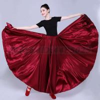 Vestido largo brillante de satén de 360 ​​grados, Tre de bailarines de festivales tradicionales, trajes de baile de tango flamenco gitano femenino - details 1