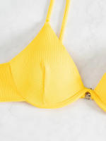 Nuevo traje de baño sexy con espalda descubierta y soporte de acero dividido de Yiyong, bikini con cordones de color sólido para mujer - details 28