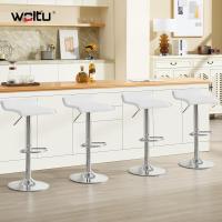 Taburetes de Cocina Giratorios 360° Altos con Asiento PVC Ajustables Diseño Elegante para Comedor, Sala de Estar, Cafetería Negro+Negro - details 10