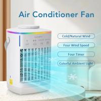 Pequeño ventilador eléctrico con agua y hielo, ventilador de aire acondicionado para oficina, refrigeración, ventilador de aire acondicionado portátil, mini ventilador de escritorio - details 0