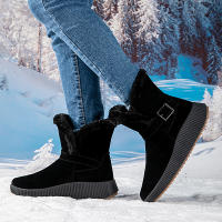 Botas de nieve para mujer, botines clásicos con forro de piel, suela antideslizante, ligeros, cómodos, cálidos, para exteriores, Invierno - details 8