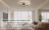 Plafón LED de Techo Cuadrado 45W GOECO, Aluminio Negro, Luz Neutra 4500K, Iluminación Interior Nórdica para Salón, Dormitorio, Comedor, 58*46*13 CM - details 0