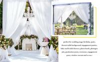 Cortina transparente para sala de estar, decoración de fiesta de boda, Organza, estilo campestre, decoración gótica para el hogar - details 3