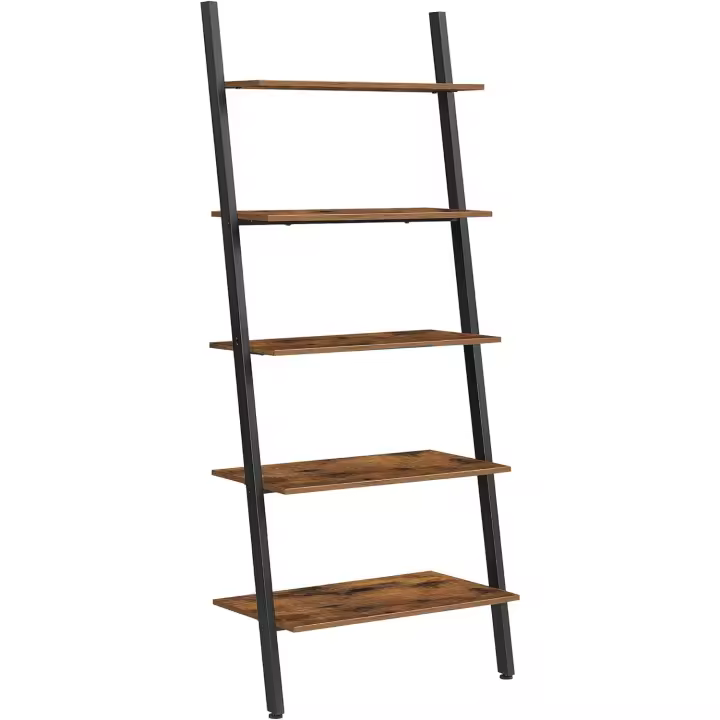estantería de 5 Niveles, Estante Inclinado, para Sala de Estar, Cocina, Oficina, Marco de Acero, Estable, - 1
