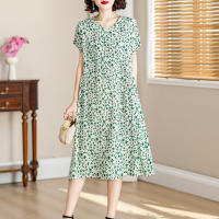 Elegante Vestido de Verano 2024 Estilo Vintage Suelto para Mujeres Cuello en V Casual - details 26
