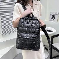 Mochila De algodón espacial para mujer, bolso de hombro de hilo de diseñador de diamantes, bolso escolar de gran capacidad, nueva moda coreana - details 11