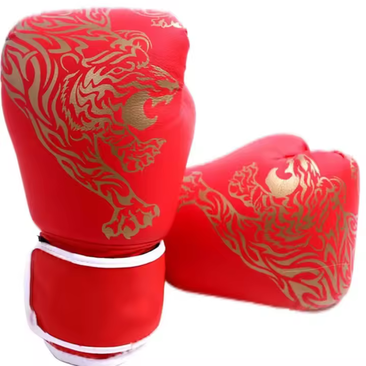 1-5 pares, venta al por mayor, guantes de boxeo para adultos y niños, guantes de combate MMA de cuero PU transpirables, guantes tailandeses para entrenamiento de boxeo para niños - 1