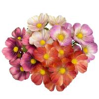 Flores de Margarita artificiales de 6 cabezas, pétalos de seda Multicolor, crisantemo de imitación, accesorios para fotos, flor de Galsang de simulación - details 17