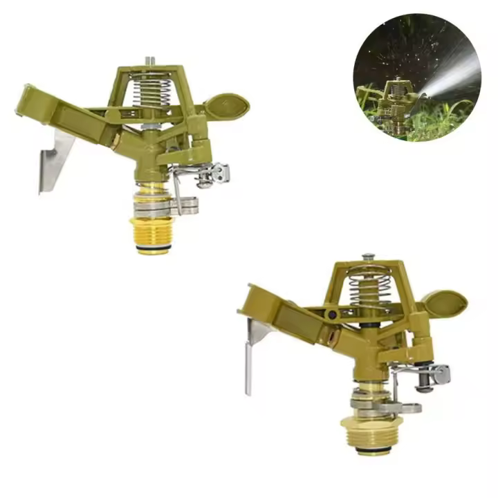 Sistema de Riega de Jardín de Metal con Aguja Giratoria de 360 Grados Riega Lawn con Botón de Metal de 1/2 a 3/4 pulgada - 1
