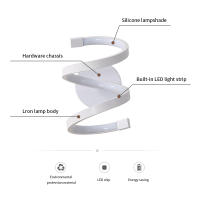 Goeco-Lámpara de Pared LED para interiores, Luz Blanca Fría de 18W, 2000lm, Apliques de Pared para Dormitorio, salón, Pasillo, 6500K - details 2
