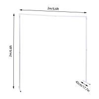 Marco de Metal para arco de globos, soporte de Metal para boda, cumpleaños, fiesta, ceremonia, decoración de jardín, 2x2 m - details 4