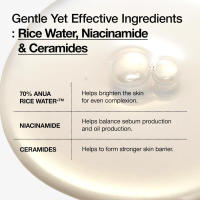 Anua 70 Glow Milky Toner, piel de vidrio, agua de arroz, niacinamida, cerámica, pantenol, aroma, sin acné, seguro para el acné fúngico - details 4