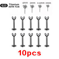 Pendientes pequeños de titanio g23 para mujer, joyería corporal, labret de piercing, 20/18/16g, 10 Uds., venta al por mayor - details 6