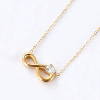Colgante de mujer de 8 caracteres de la suerte con circonita de microchip de lujo ligero de acero inoxidable Black King - details 15