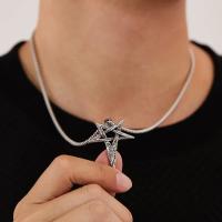 Collar con colgante vikingo para hombre – Ojo de Horus y símbolo de pentagrama Joyería de acero inoxidable retro punk - details 8
