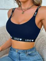 EasyFave Sujetador de punto con forma de corazón y letras para mujer - details 30