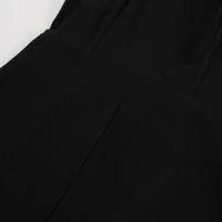 Vestido largo negro sin espalda, entallado, versátil, con abertura y tirantes finos, nuevo diseño de primavera. - details 20