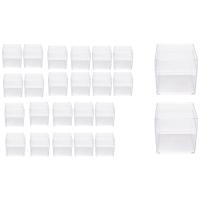 Caja de embalaje de plástico transparente, caja cuadrada para dulces, joyería, regalo de fiesta, regalo de cumpleaños, 24 piezas - details 3