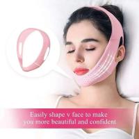Correa Reductor Facial En Forma De V Adelgazante Levantamiento Y Estiramiento Cinturón Face Shaper Papada Rosa 1 Uds - details 2