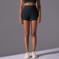 Pantalones cortos de malla transparente para yoga para mujer, transpirables, de secado rápido, para gimnasio - details 6