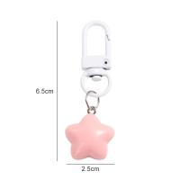 Llavero de estrellas amarillas y rosas, pentagrama, llavero de estrella amarilla de leche regordeta, regalos de cumpleaños suaves en amarillo/rosa - details 4