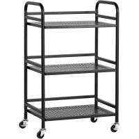 Carrito Cocina,Carro Auxiliar de Metálicos de 3 Niveles Cocina o Multiuso con Ruedas,para el hogar,60×30×75cm,Blanco - details 22