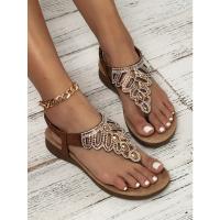 Sandalias Mujer 2025 con Cristales y Plataforma |   Tira en Dedo para Verano, Diseño Elegante y Fresco para Playa y Ciudad - details 17