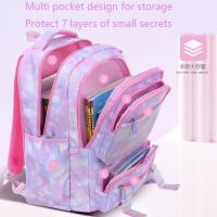 Mochila escolar para niños, resistente al agua, duradera, gran capacidad, arcoíris, mariposa, primaria - details 3