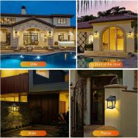 Farolas Solares Exterior, Pared al Aire Libre(2 Piezas) con 3 Modos Sensor de Movimiento Foco Decorativo Impermeable para Garaje Jardín Patio - details 6